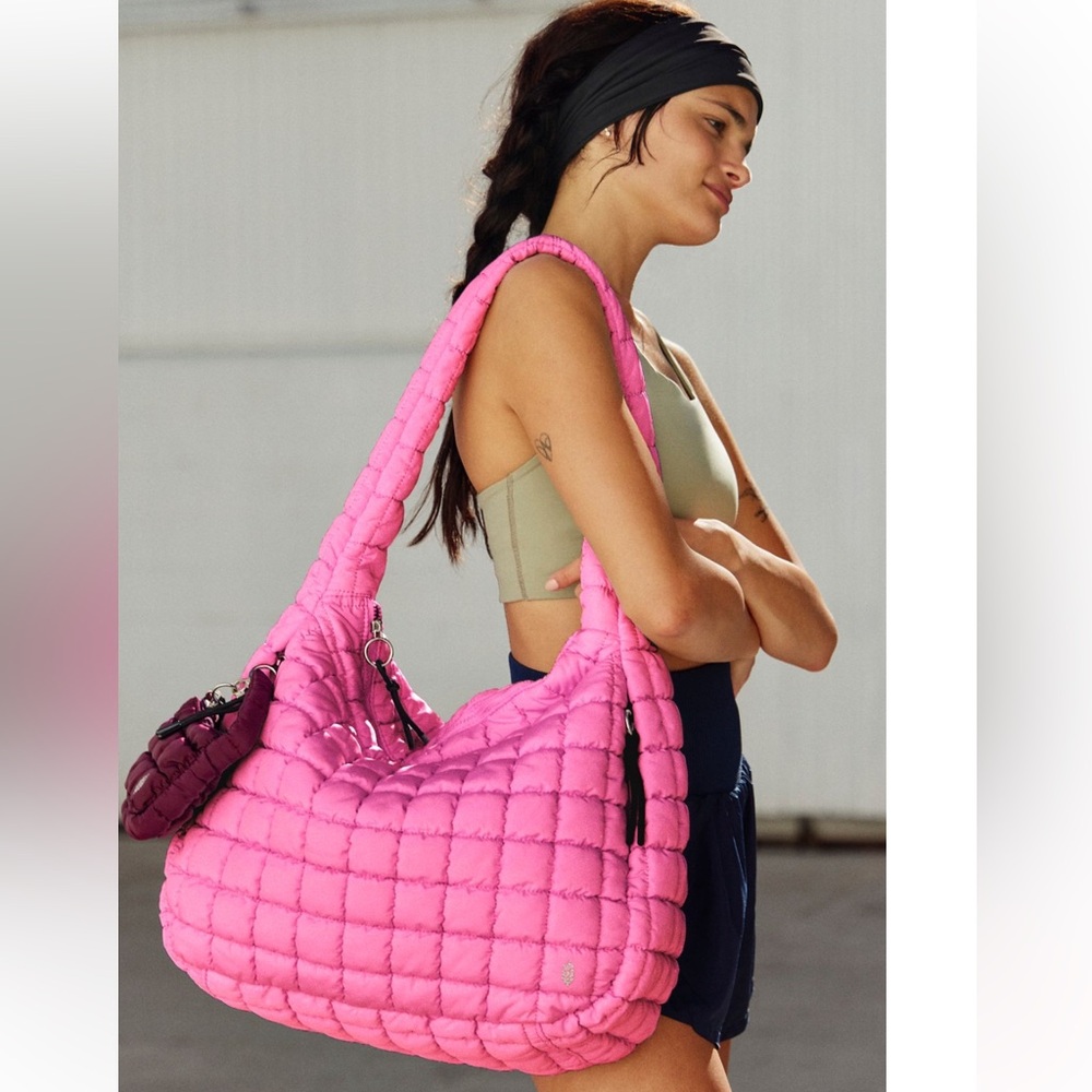 Free People FP Movement Quilted Carryall Pink Bubblegum  - FACTORY SEALED - Picture 5 of 16